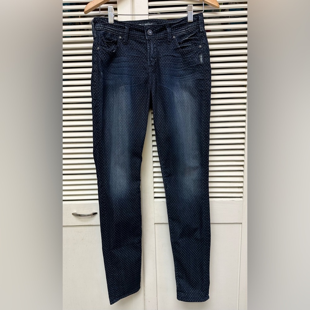Silver Suki Super Skinny Polka Dot Jeans Size 28